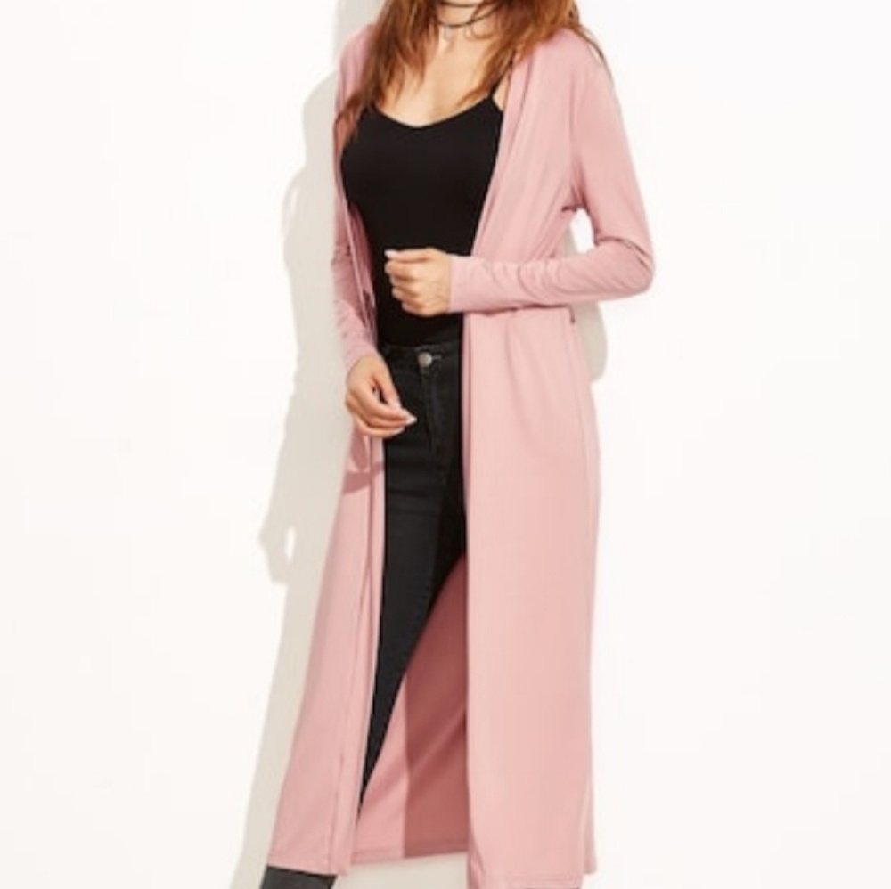 LIGHT MAUVE CARDIGAN / DUSTER - Picture 3 of 3